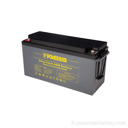 Batterie AGM-AGM au plomb de cycle profond 12V 150Ah